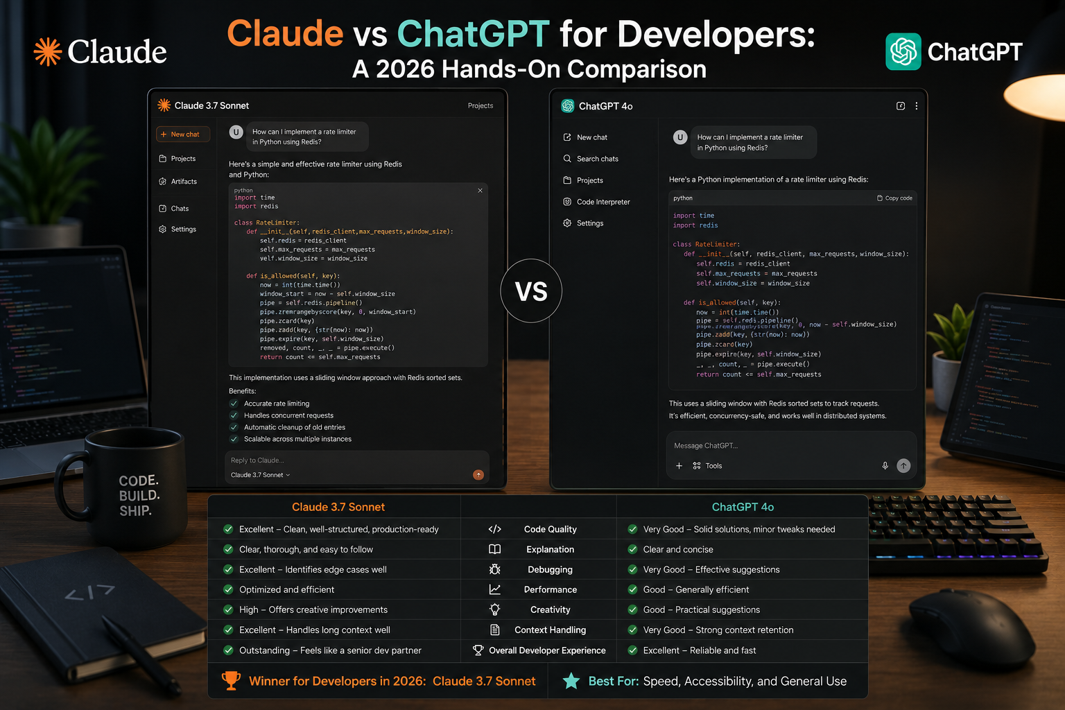 Claude vs ChatGPT for Developers: A 2026 Hands-On Comparison ...
